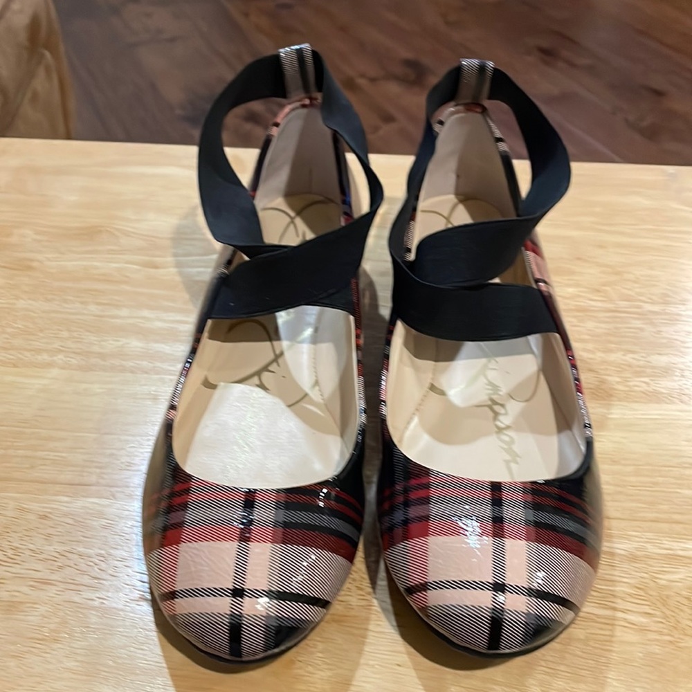 Plaid ballet shoes
